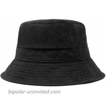 CHOK.LIDS Cotton Bucket Hats Unisex Wide Brim Outdoor Summer Cap Hiking Beach Sports Black at  Women’s Clothing store