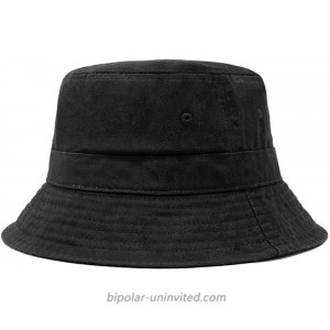 CHOK.LIDS Cotton Bucket Hats Unisex Wide Brim Outdoor Summer Cap Hiking Beach Sports Black at  Women’s Clothing store