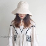 Commadonna Stylish-Feminine Wide Brim Foldable Bucket Hat Navy at Women’s Clothing store