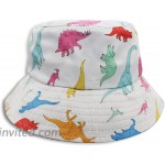 Cute Dinosaur Bucket Hat Unisex Pattern Sun Protection Wide Brim Dino Bucket Hats for Adult Reversible Packable