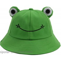 Cute-Green-Frog Adults Bucket-Hat - Wide Brim Fisherman Fun Bucket Hat Summer Cotton Bucket Sun Hat for Womens Green Frog at  Women’s Clothing store