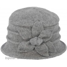Dahlia Women's Winter Hat - Wool Vintage Cloche Bucket Hat Daisy Flower Gray at  Women’s Clothing store