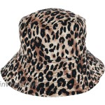 David & Young Women's Reversible Leopard Bucket Hat Black at Women’s Clothing store
