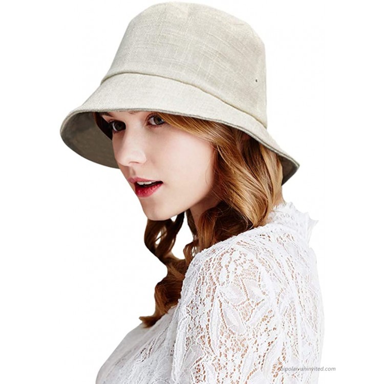 DOCILA Plain Organic Bucket Hat for Women Breathable Purecolor Outdoor Sunshade Hats Packable Travel Head Hair Cover Wraps for Coat Sweater Boots Chapeau Femme Cadeau Beige at Women’s Clothing store