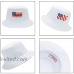 DYJKOUG American Flag Bucket Hat 2 Pack Embroidered Bucket Hat Summer Travel Beach Sun Hat Outdoor Visor Hat for Men and Women Black White at Women’s Clothing store