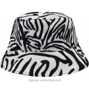 Fashion Animal Zebra Print Fisherman Bucket Hat Summer Beach Travel Sun Hat for Women Girls Ladies at  Women’s Clothing store