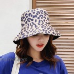 Fashion Bucket Fisherman Hats Leopard Printed Reversible Hat Sun CapBrown to Black at Women’s Clothing store