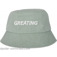 Fashion Bucket Hat 100% Cotton Fisherman Cap Summer Beach Sun Travel Hat for Women and MenLight Green
