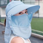 Fashion Outdoor UPF 50+ UV Sun Protection Waterproof Quick Dry Breathable Face Neck Flap Cover Folding Sun Hat Hat2-blue