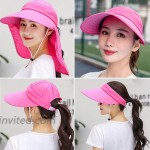 Fashion Outdoor UPF 50+ UV Sun Protection Waterproof Quick Dry Breathable Face Neck Flap Cover Folding Sun Hat Hat2-blue