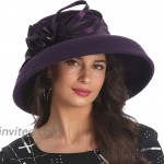 FORBUSITE Women Wool Felt Dress Party Hats for Fall Winter Church Hats 1920s 1950s at Women’s Clothing store