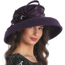 FORBUSITE Women Wool Felt Dress Party Hats for Fall Winter Church Hats 1920s 1950s at  Women’s Clothing store