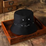 FPKOMD 2Pieces Summer Outdoor Unisex Bucket Hat Packable Travel Adjustable Visor Cap Black at Women’s Clothing store