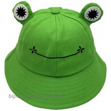 Frog-Hat-Adults Summer Cotton Bucket-Sun-Hat - Packable Wide Brim Funny Fisherman Beach Hat Green Frog M at  Women’s Clothing store