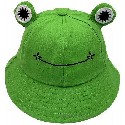 Frog-Hat-Adults Summer Cotton Bucket-Sun-Hat - Packable Wide Brim Funny Fisherman Beach Hat Green Frog M at  Women’s Clothing store
