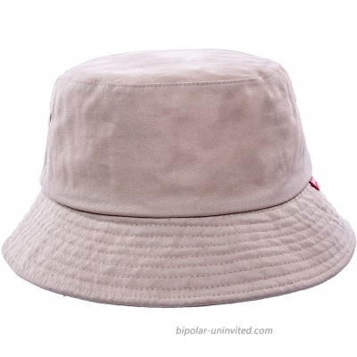 Glriees Bucket Hat Summer Travel Beach Sun Outdoor Cap with Adjustable Strap Unisex 100% Cotton Hunting Fishing Men Women Girl Boy Beige at  Women’s Clothing store