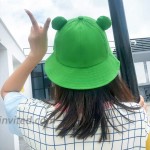 HNQH Frog Bucket Hat for Kids Adult Spring Cotton Sun Hat Cute Frog Hat Outdoor Foldable Wide Brim Fisherman Hat at Women’s Clothing store