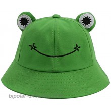 HNQH Frog Bucket Hat for Kids Adult Spring Cotton Sun Hat Cute Frog Hat Outdoor Foldable Wide Brim Fisherman Hat at  Women’s Clothing store