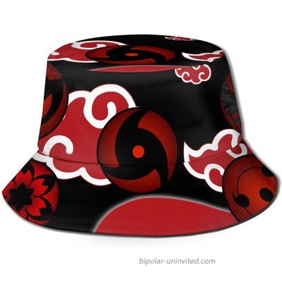 Hot Anime Akatsuki Naruto Pattern Red Cloud Bucket Hat Simple Breathable Sun Hat Gorgeous Sun Protection Fisherman Hat Outdoor Cap Hunting Fashion Caps for Travel Beach Summer at  Women’s Clothing store