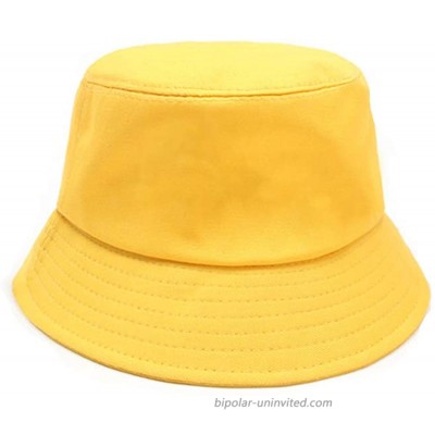 HYANUP Unisex Bucket Sun Hat Floppy Cotton Hats Beach Fisherman's Caps Yellow at  Women’s Clothing store