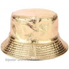 Ibnotuiy Metallic Bucket Hat Fisherman Hat for Unisex Double Sides Available Gold at  Women’s Clothing store