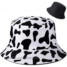 IMIVIO Bucket Hat Cow for Women Girls Unisex Cotton Beach Hat Foldable Summer Travel Sun Hats Fisherman Cap for Teens at  Women’s Clothing store