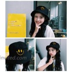 jidachuang Bucket Hats Men Women Reversible Cotton Double-Sided Fishing Hat Winter Yellow Smile at Women’s Clothing store