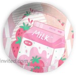 Kawaii Strawberry Milk Shake Unisex Bucket Hat Summer Travel Beach Sun Hats Outdoor Cap at Women’s Clothing store