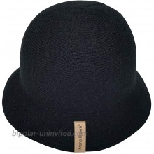 Krono Krown Womens Wool Knitted Cloche Bucket Soft Strech Winter Hat Black at  Women’s Clothing store