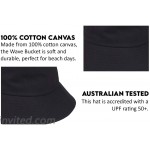 Lack of Color Women's Wave Cotton Canvas Bucket Hat Black Small Medium at Women’s Clothing store