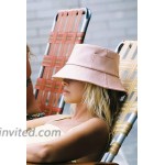 Lack of Color Women's Wave Faux-Leather Bucket Hat Pink Small Medium at Women’s Clothing store