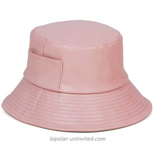 Lack of Color Women's Wave Faux-Leather Bucket Hat Pink Small Medium at  Women’s Clothing store