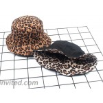 Leopard Print Bucket HatLepord Print Bucket Hat Trendy Animal Pattern Fisherman Hats for Women Reversible Packable Cap Brown at Women’s Clothing store