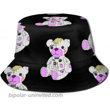 Lil Peep Bear Bucket Hat Unisex Sun Hat Printed Fisherman Packable Travel Hat Fashion Outdoor Hat Black at  Women’s Clothing store
