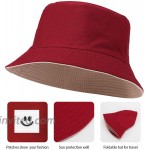 MEINICY 3 Pack Cotton Reversible Bucket Hat Summer Sun Protection Hat Foldable Fisherman-Cap for WomenBlack
