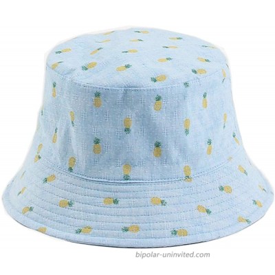 Melody Womens Bucket Hat Reversible Pineapple Print Hats for Women at  Women’s Clothing store