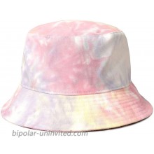 MIRMARU 100% Cotton Multicolored Pastel Spiral Water Color Tie Dye Packable Bucket Hat - Summer Travel Beach Outdoor Sun Hat.JCBU3864-Multi at  Women’s Clothing store