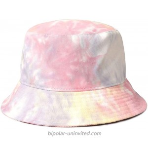 MIRMARU 100% Cotton Multicolored Pastel Spiral Water Color Tie Dye Packable Bucket Hat - Summer Travel Beach Outdoor Sun Hat.JCBU3864-Multi at  Women’s Clothing store