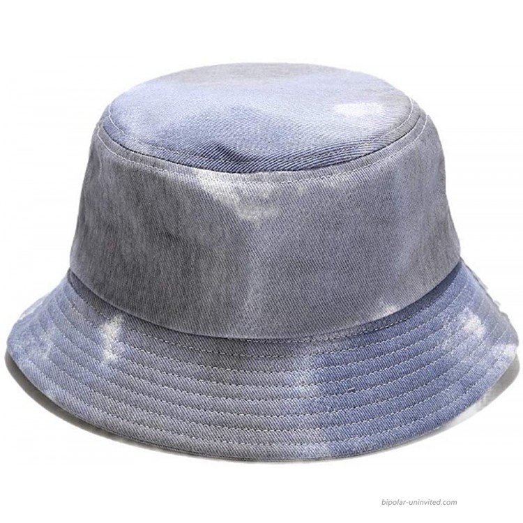Mongous Men Womens Stylish Pigment Dyed Fishereman Cap Outdoor Beach Bucket Hat Blue at Women’s Clothing store