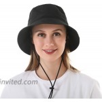 Muryobao Womens Bucket Sun Hat Outdoor UV Protection Fisherman Hat Packable Summer Travel Beach Fishing Cap UPF50+ Black at Women’s Clothing store