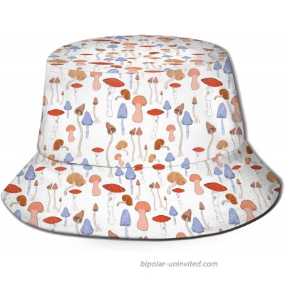 Mushroom Plants Printed Hawaii Fisherman Hats Foldable Portable Sun Hat Bucket Hat Breathable UV&Sunproof Fishing Hat Boonie Cap for Hunting Hiking Camping Beach Travel at  Women’s Clothing store