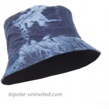 NA2 Reversible Tie Dye Bucket Hat Blue Denim at  Women’s Clothing store