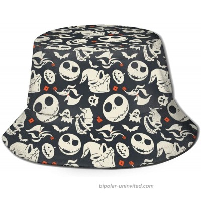 Nightmare Before Christmas Bucket Sun Hat Cute Fisherman Outdoor Cap Summer Beach Hat for Women Men at  Women’s Clothing store