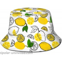 NINAINAI Fruit Cap Lemon Unisex Print Bucket Hat Polyester 100% Summer Travel Fisherman Cap Foldable Beach Sun Hat at  Women’s Clothing store
