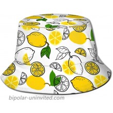 NINAINAI Fruit Cap Lemon Unisex Print Bucket Hat Polyester 100% Summer Travel Fisherman Cap Foldable Beach Sun Hat at  Women’s Clothing store