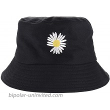 NLCAC Cotton Bucket Hats Floral Embroidery Summer Wide Brim Casual Sun Hat Black at  Women’s Clothing store