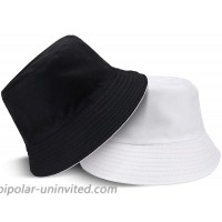 OCTEEN Bucket Hat Travel Bucket Hat 100% Cotton Sun Hat Unisex Beach Cap for Men Women Kid White Black at  Women’s Clothing store