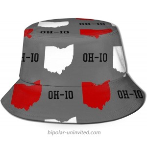 Ohio State Gray Bucket Hat UV Sun Protection Fishman Hats Packable Travel Summer Boonie Cap for Men Women at  Women’s Clothing store