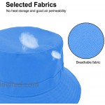 Omore Bucket Sun Hat Unisex 100% Cotton Summer Fisherman's Cap for Outdoor Travel Hiking Fishing Blue at Women’s Clothing store