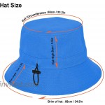 Omore Bucket Sun Hat Unisex 100% Cotton Summer Fisherman's Cap for Outdoor Travel Hiking Fishing Blue at Women’s Clothing store